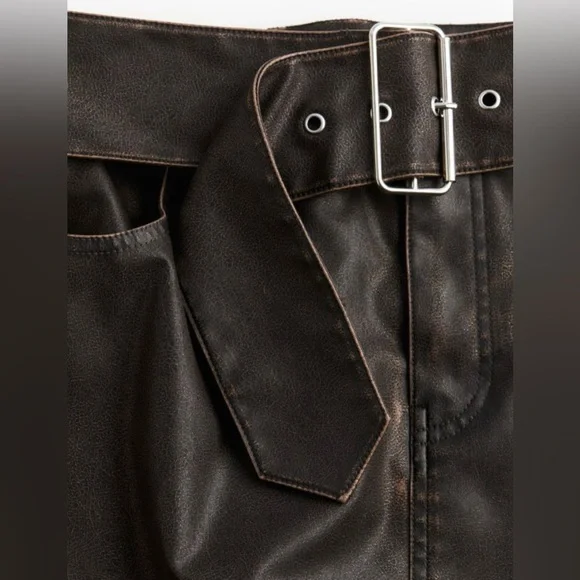 H&M Distressed-look Skirt with‎ Belt - Picture 7 of 14